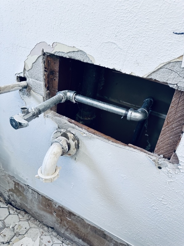 Old Galvanized Water Line Repair